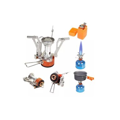 SET OLLAS CAMPING CON COCINILLA CUBIERTOS 10 PIEZAS ACAMPADA - 4