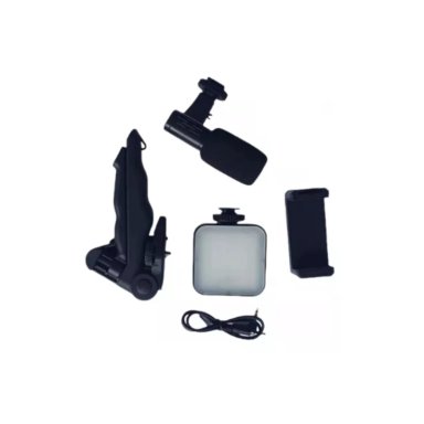 KIT DE GRABACIÓN CON MICRÓFONO LUZ LED Y SOPORTE TRÍPODE - 7