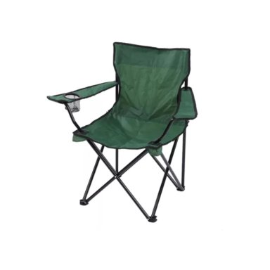 SILLA PLEGABLE DE PLAYA CAMPING PESCA PICNIC CON PORTA VASO - VERDE OSCURO - 1