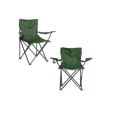 SILLA PLEGABLE DE PLAYA CAMPING PESCA PICNIC CON PORTA VASO - VERDE OSCURO - 6