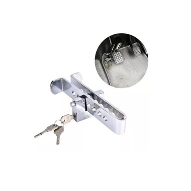 TRABA PEDAL + CANDADO + LLAVES SEGURIDAD AUTO ANTI ROBO - 1