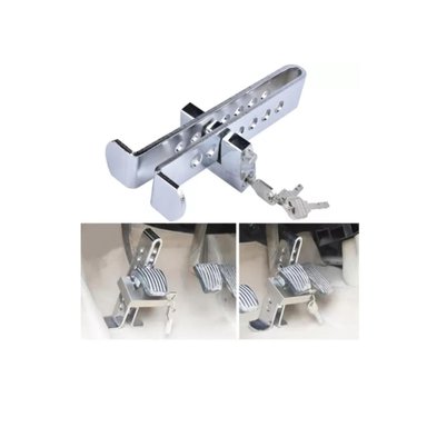 TRABA PEDAL + CANDADO + LLAVES SEGURIDAD AUTO ANTI ROBO - 3