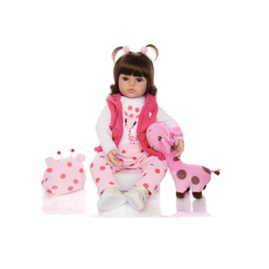 BEBE MUÑECA REALISTA SILICONA REBORN CON ACCESORIOS JUGUETE - MUÑECA JIRAFA - 1