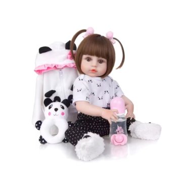BEBE MUÑECA REALISTA SILICONA REBORN CON ACCESORIOS JUGUETE - MUÑECA JIRAFA - 7