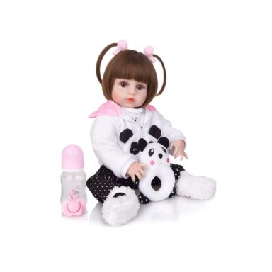 BEBE MUÑECA REALISTA SILICONA REBORN CON ACCESORIOS JUGUETE - MUÑECA JIRAFA - 9