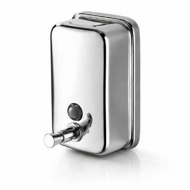 DISPENSADOR JABON LIQUIDO ACERO INOXIDABLE 500ML /PLATEADO - 1