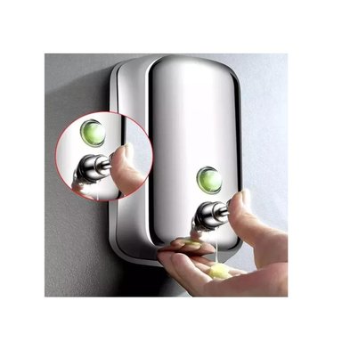 DISPENSADOR JABON LIQUIDO ACERO INOXIDABLE 500ML /PLATEADO - 7