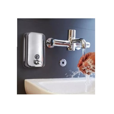 DISPENSADOR JABON LIQUIDO ACERO INOXIDABLE 500ML /PLATEADO - 9