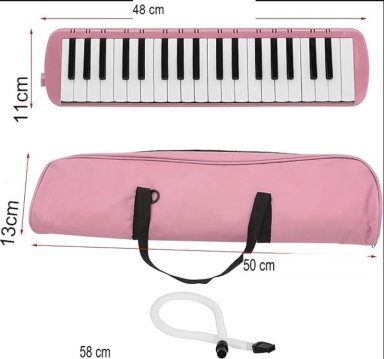 MELODICA PIANO 37 NOTAS CON ESTUCHE Y BOQUILLA - ROSA - 7