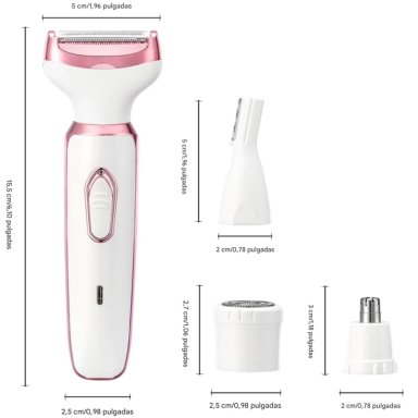 RECORTADORA 4 EN 1 RECARGABLE – BIKINI, NARIZ Y CEJAS - 2