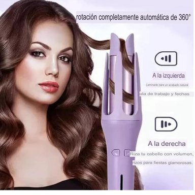 RIZADOR AUTOMATICO GIRATORIO 360° CON CONTROL DE TEMPERATURA - ROSADO - 5