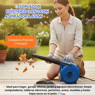 SOPLADOR Y ASPIRADORA ELE CTRICA  650W 2 EN 1 PROFESIONAL - 5