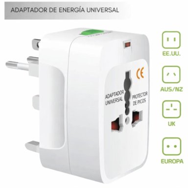 ADAPTADOR ENCHUFE UNIVERSAL INTERNACIONAL PARA VIAJES - 5