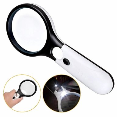 LUPA DE LECTURA CON LUZ LED ZOOM 45X3 - 5