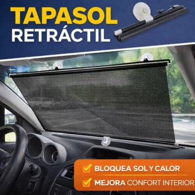 CORTINA RETRACTIL PARASOL PARABRISAS  AUTOS MULTIUSO45X125CM - 4