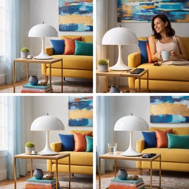 LAMPARA LED VELADOR RECARGABLE CALIDA Y FRIA - NARANJA - 7