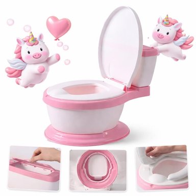 PELELA INFANTIL TIPO WC ENTRENAMIENTO BAÑO - ROSA - 5