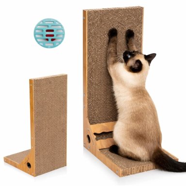 RASCADOR PARA GATOS MADERA FORMA L RESISTENTE DURADERO - 6