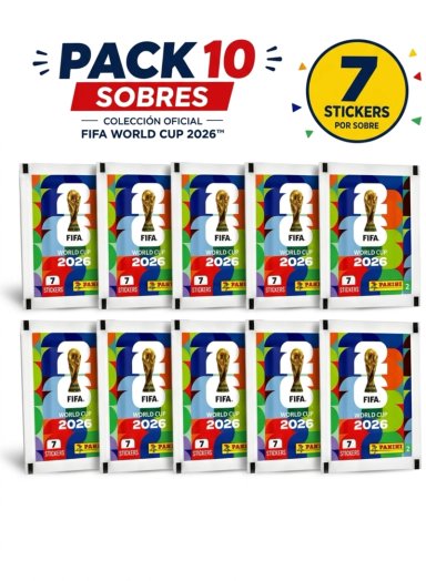 PACK 10 SOBRES PANINI MUNDIAL 2026 STICKERS ORIGINAL - 2