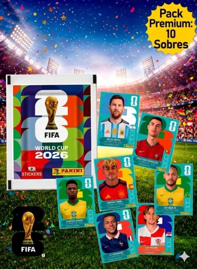 PACK 10 SOBRES PANINI MUNDIAL 2026 STICKERS ORIGINAL - 3