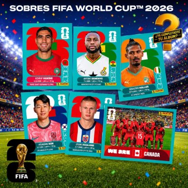 Pack 5 Sobres  MUNDIAL FIFA 2026 Panini Original 35 Láminas - 3