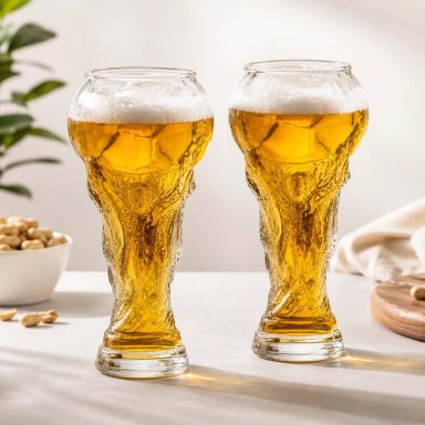 PACK 2 VASOS CERVECEROS COPA DEL MUNDO 450ML PREMIUM - 1