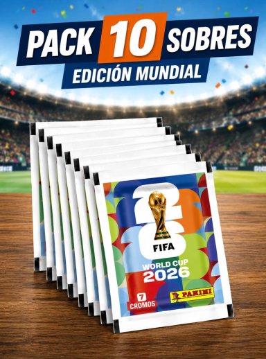 PACK 10 SOBRES MUNDIAL FIFA 2026 + VASO DE REGALO - 2