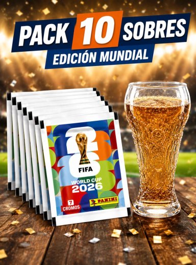 PACK 10 SOBRES MUNDIAL FIFA 2026 + VASO DE REGALO - 4