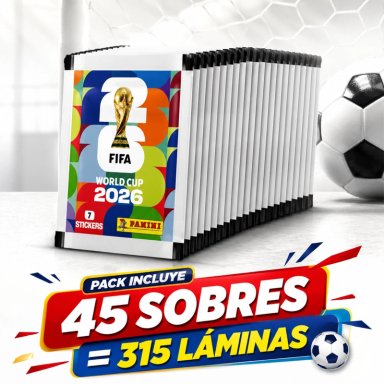 PACK 45 SOBRES PANINI MUNDIAL FIFA 2026 ORIGINAL 315 LAMINAS - 4