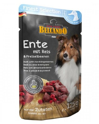 ALIMENTO BELCANDO  SOBRE PATO, ARROZ Y ARÁNDANOS POUCH 125G - 1