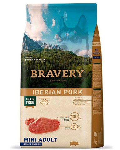 BRAVERY CERDO IBÉRICO MINI ADULTO RAZA PEQUEÑA 7 KG - 1