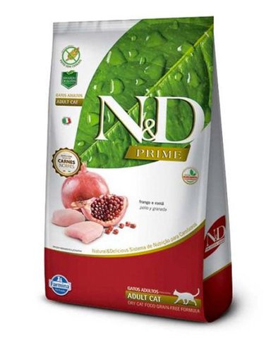 ALIMENTO SECO GATOS ADULTO N&D SABOR POLLO GRANADA BOLSA 1.5 KG NATURAL DELICIOUS PRIME FELINE - 1