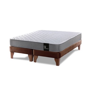 CAMA EUROPEA LATAM HOME ZEN BEST TELA VELVET CHOCOLATE 2 PLAZAS - 1