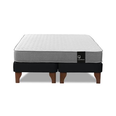 CAMA EUROPEA LATAM HOME ZEN BEST TELA VELVET NEGRO 2 PLAZAS - 2