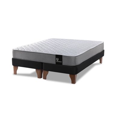 CAMA EUROPEA LATAM HOME ZEN BEST TELA VELVET NEGRO 2 PLAZAS - 4