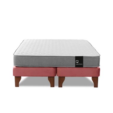 CAMA EUROPEA LATAM HOME ZEN BEST TELA VELVET PALO ROSA 2 PLAZAS - 2