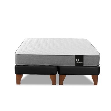 CAMA EUROPEA LATAM HOME ZEN BEST TELA PU NEGRO 2 PLAZAS - 2