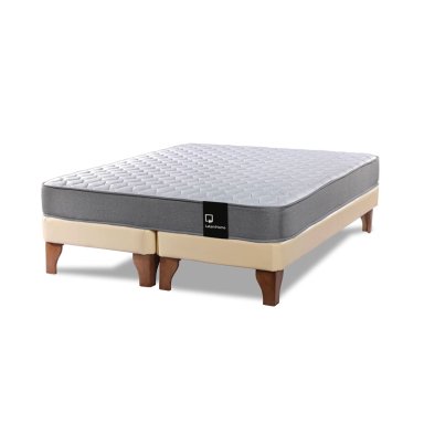 CAMA EUROPEA LATAM HOME ZEN BEST TELA PU BEIGE 2 PLAZAS - 1