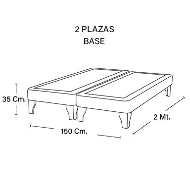 BASE EUROPEA ZEN  TELA GRIS 2 PZA - 3