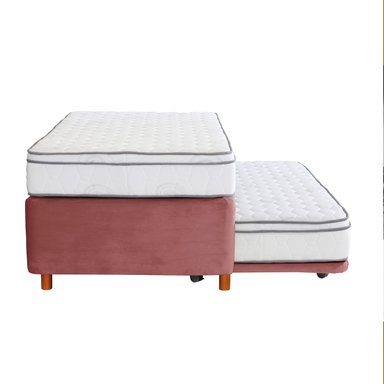 CAMA NIDO ZEN TOP TELA PALO ROSA 1 1/2 PZA - 3