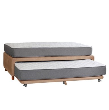 CAMA NIDO ZEN BEST CUERO BEIGE 1 1/2 PZA - 2