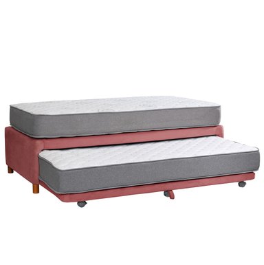 CAMA NIDO ZEN BEST TELA PALO ROSA 1 1/2 PZA - 2