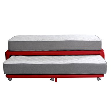 CAMA NIDO ZEN BEST PU ROJO 1 1/2 PZA - 1