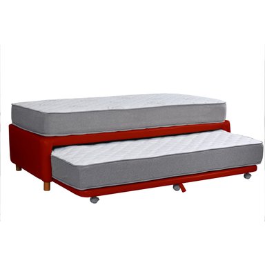 CAMA NIDO ZEN BEST PU ROJO 1 1/2 PZA - 2