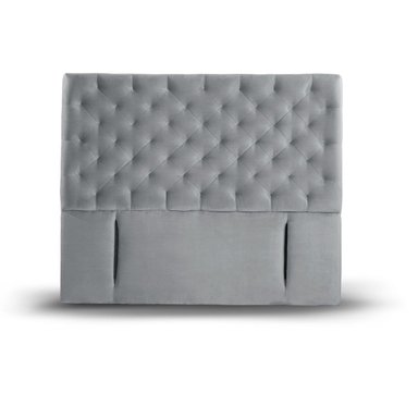 RESPALDO LATAM HOME BRESCIA KING MADERA TELA GRIS - 1