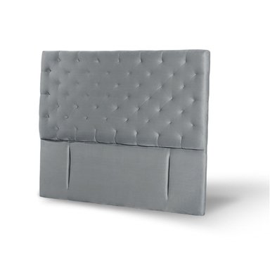 RESPALDO LATAM HOME BRESCIA KING MADERA TELA GRIS - 2