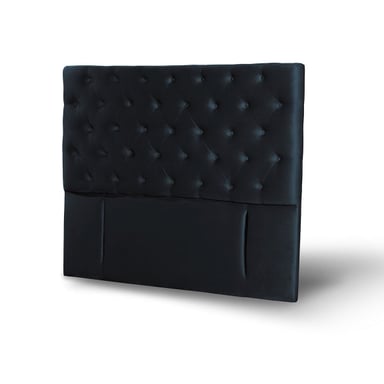 RESPALDO LATAM HOME FLORENCIA 2 PLAZAS MADERA TELA NEGRO - 2