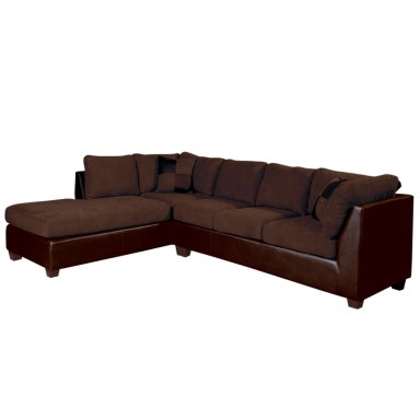 SOFÁ SECCIONAL LATAM HOME PADUA IZQUIERDO 5 CUERPOS CHOCOLATE TELA VELVET - 4