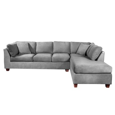 SOFÁ SECCIONAL LATAM HOME PADUA DERECHO 5 CUERPOS GRIS TELA VELVET - 2