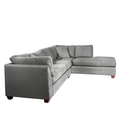 SOFÁ SECCIONAL LATAM HOME PADUA DERECHO 5 CUERPOS GRIS TELA VELVET - 3